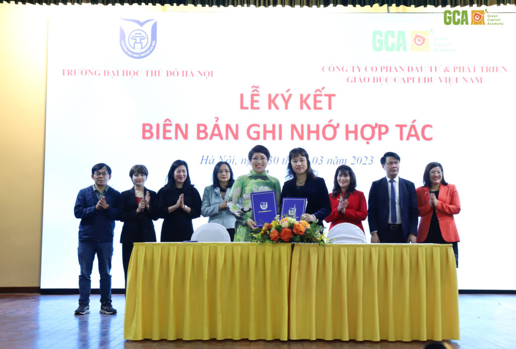 Lễ ký kết hợp tác giữa GCA với Trường Đại học Thủ Đô Hà Nội.